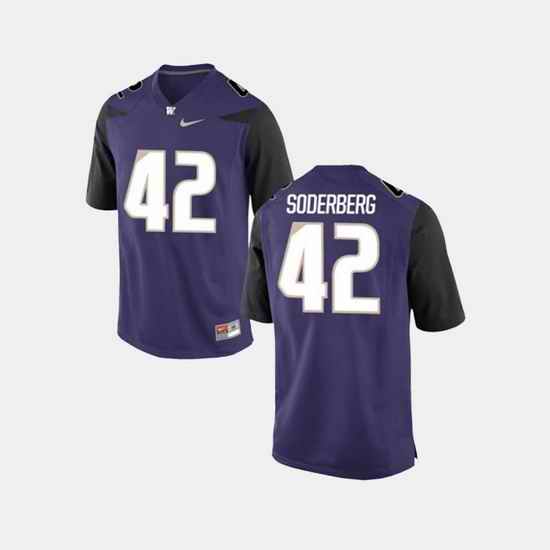 Men Washington Huskies Van Soderberg College Football Purple Jersey
